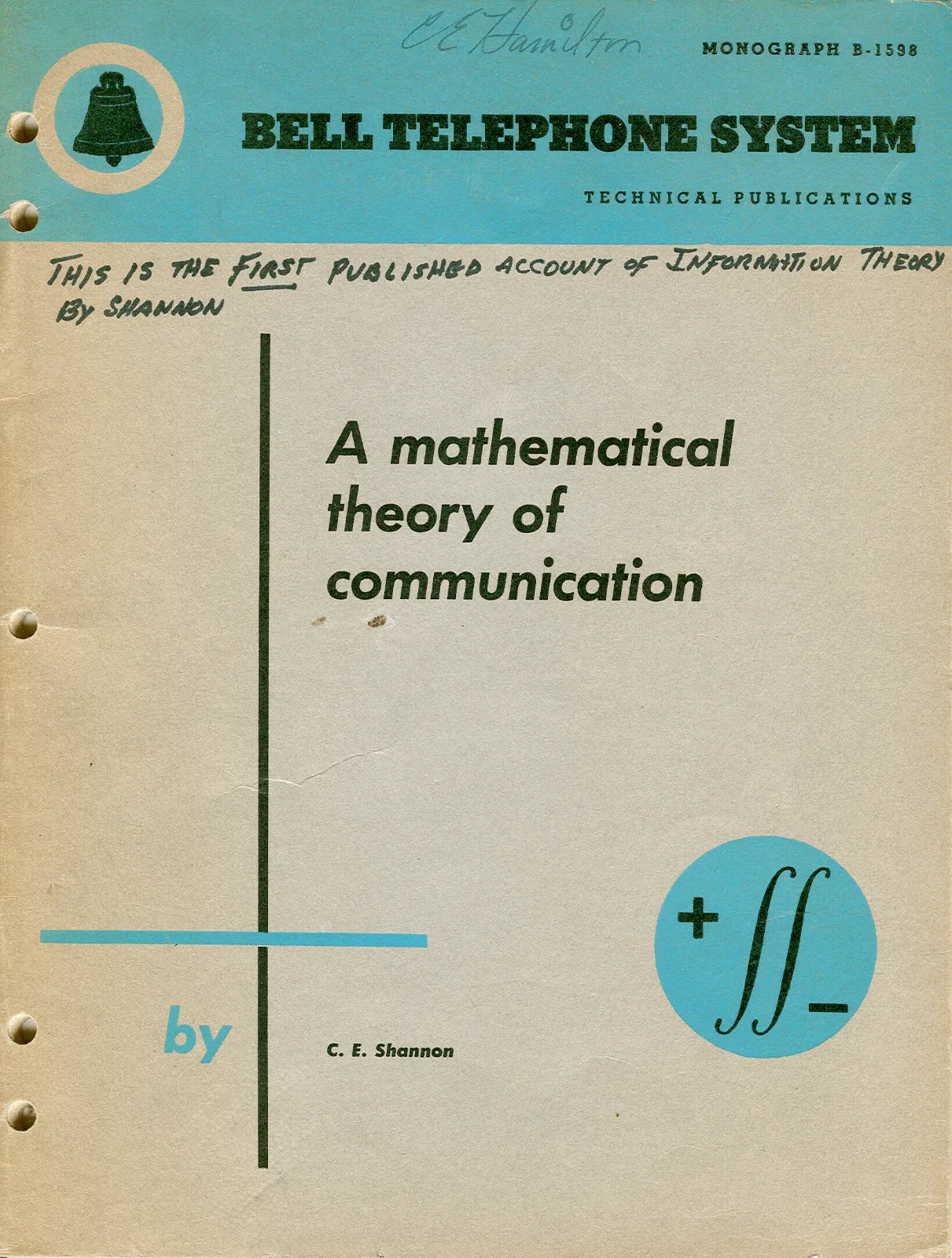 The cover of the first print